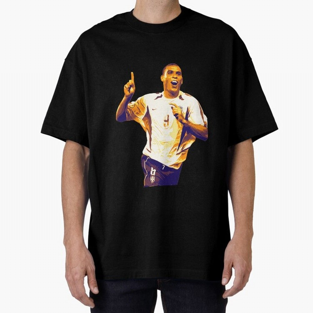 Ronaldo Naz¨¢rio brazil team Oversized T-Shirt Feel International Energy from FIFA World Cup 2026 Spirit, Connected to France and Portugal, Messi, Neymar and Mbappe, Soccer Culture, Superstar Moments, National Team Dreams and Competitive Fire;