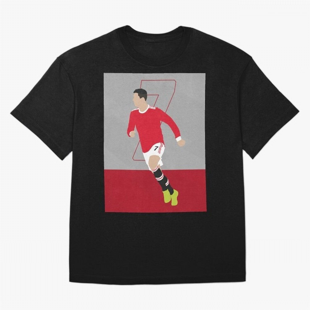 Cristiano Ronaldo 2021/22 Illustration Oversized T-Shirt Show Your Tournament Heart for FIFA World Cup 2026 Group Stage for Fans of CR7 and Messi and Portugal, Spain and Germany, Bringing Goal Celebration Energy, Supporter Heritage, Football Icons