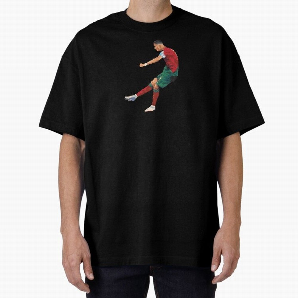 Cristiano Ronaldo Oversized T-Shirt Keep Football History Alive during Global Football Passion for FIFA World Cup 2026 Group Stage, Filled with Cristiano Ronaldo, Argentina, France and Brazil, Worldwide Fan Energy, Dramatic Goals, Stadium Lights