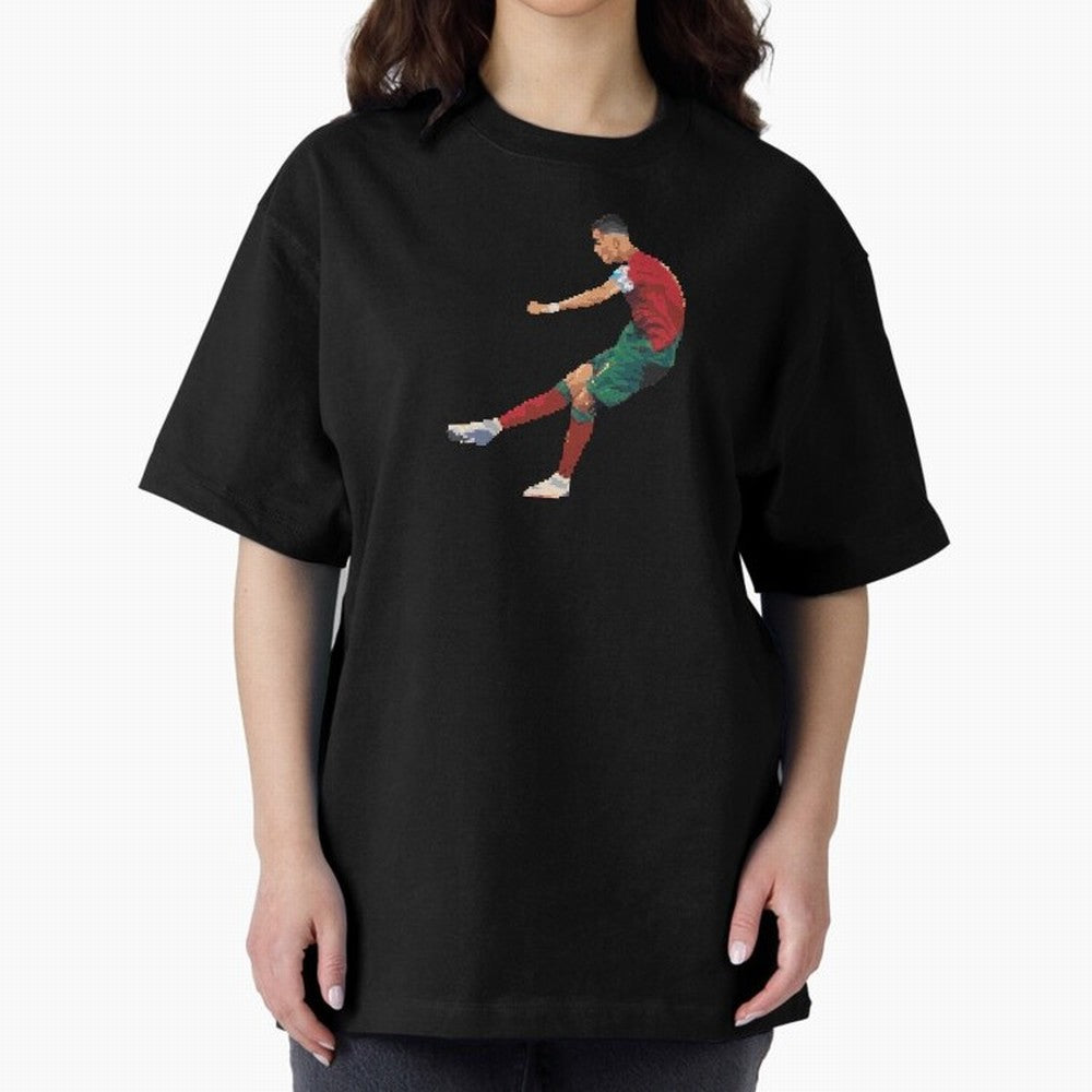 Cristiano Ronaldo Oversized T-Shirt Keep Football History Alive during Global Football Passion for FIFA World Cup 2026 Group Stage, Filled with Cristiano Ronaldo, Argentina, France and Brazil, Worldwide Fan Energy, Dramatic Goals, Stadium Lights