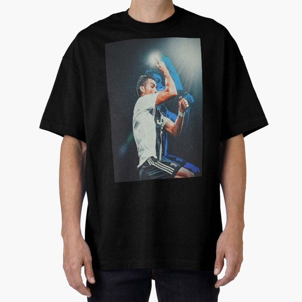 Siiimmmmm Oversized T-Shirt Celebrate Fan Culture around Match Day Hype around FIFA World Cup 2026 Group Stage, Messi and Cristiano Ronaldo, Netherlands, Championship Spirit, Famous Goals, Roaring Crowds and International Football Unity; Great for