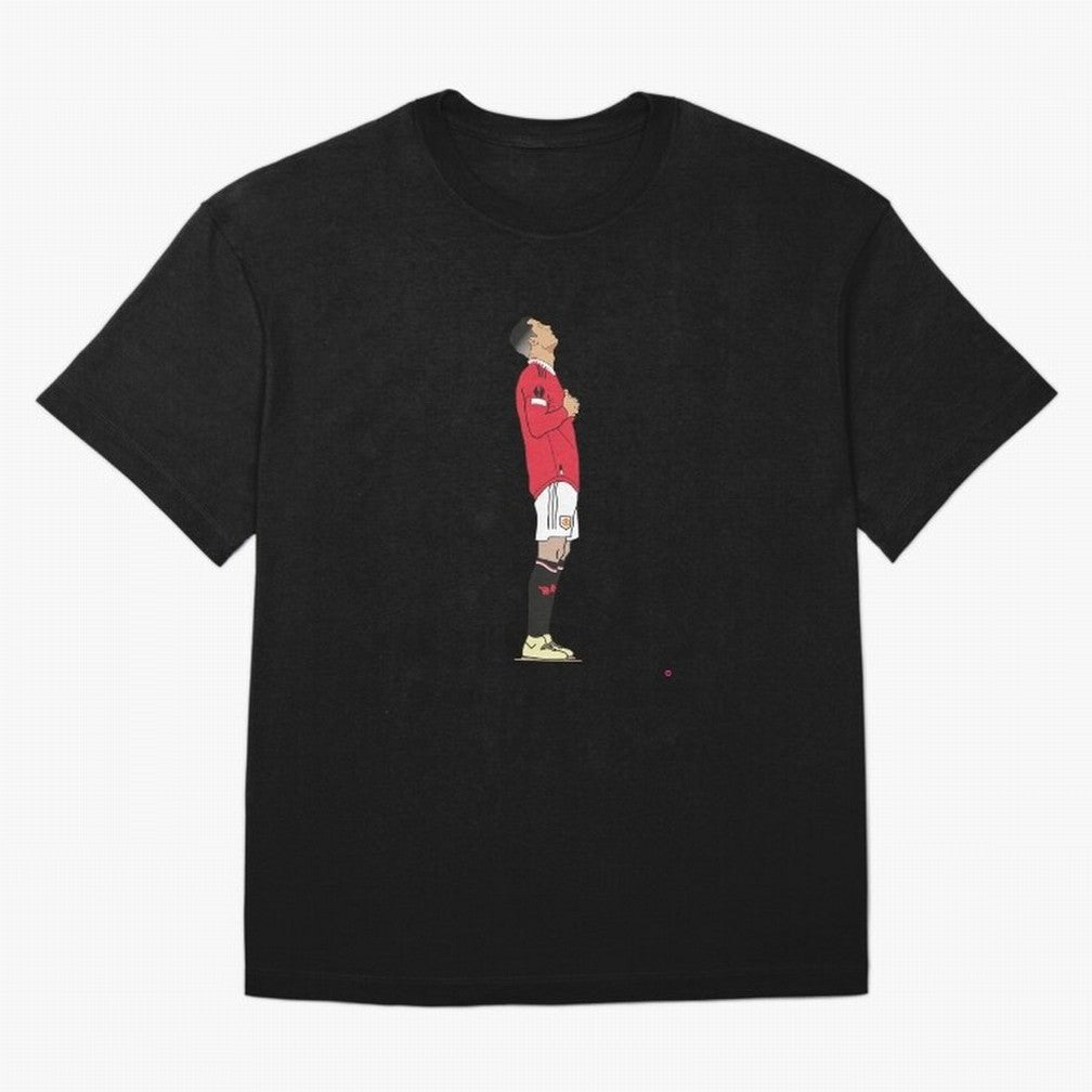 Ronaldo Pose Oversized T-Shirt Spotlight Match Day Hype around FIFA World Cup 2026 Group Stage, Haaland and Mbappe, Spain, Stadium Memories, Football Loyalty, International Chants and Championship Tradition; Perfect for Fans, Collectors, Family