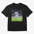 Ronaldo caricature Oversized T-Shirt Celebrate Fan Culture around Global Football Passion for FIFA World Cup 2026, Celebrating CR7, Germany, Classic Soccer Heritage, Championship Pressure, Fan Loyalty and International Pride; Made for Collectors