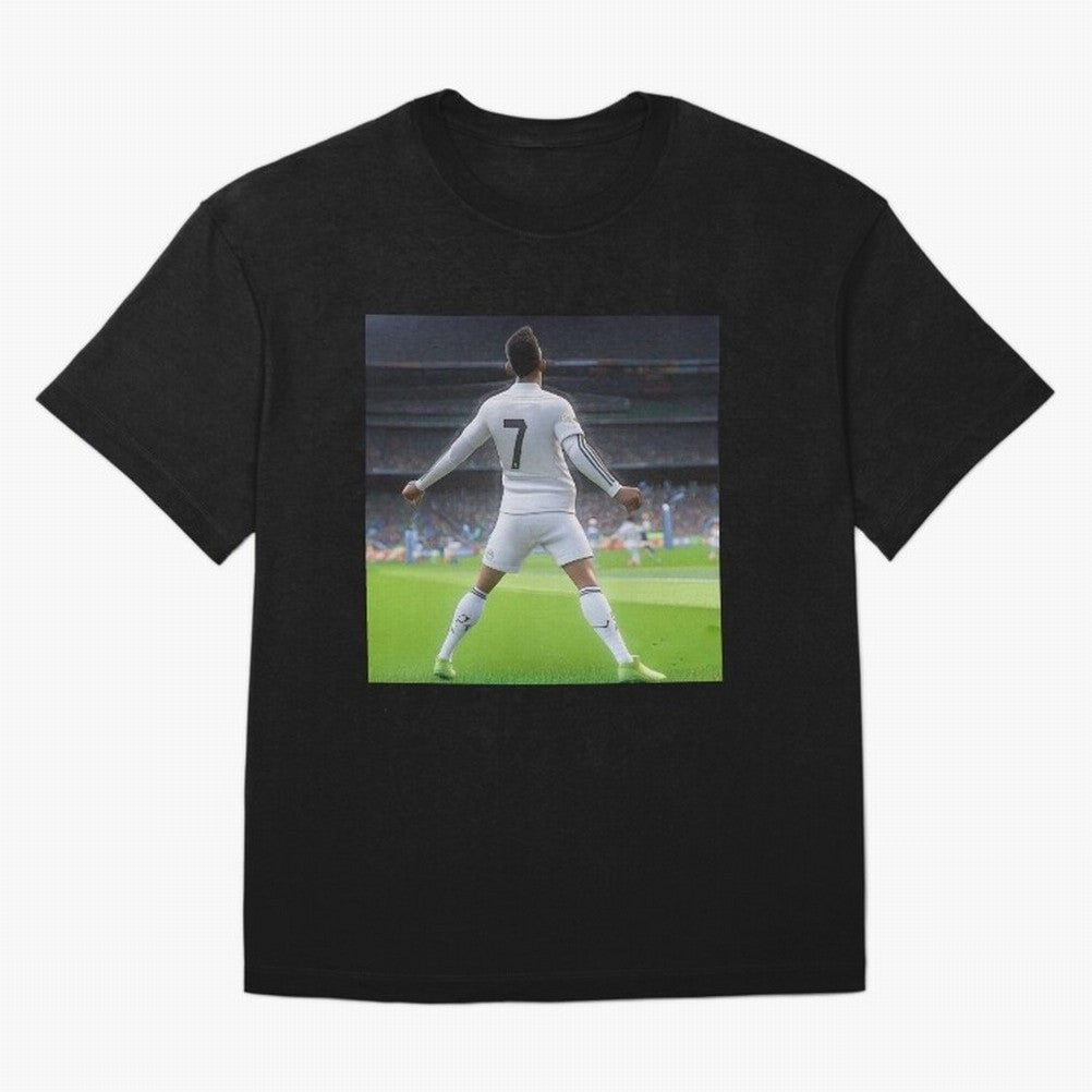 Ronaldo caricature Oversized T-Shirt Celebrate Fan Culture around Global Football Passion for FIFA World Cup 2026, Celebrating CR7, Germany, Classic Soccer Heritage, Championship Pressure, Fan Loyalty and International Pride; Made for Collectors
