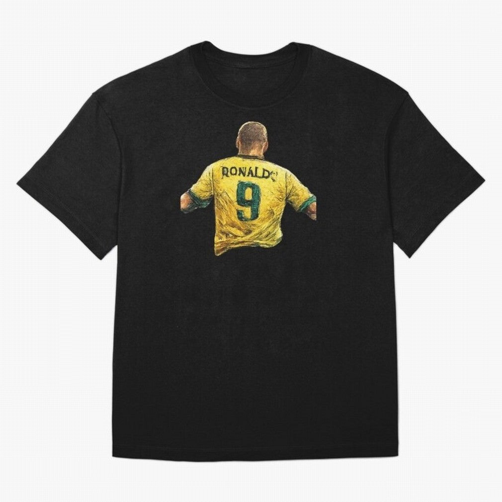 Brazilian Football Legend No.9 Vintage Streetwear Design Oversized T-Shirt Honor Football Greatness during FIFA World Cup 2026 Spirit, Featuring England, Messi and Cristiano Ronaldo, Game Day Rituals, Football Legends, Country Pride and the Road to