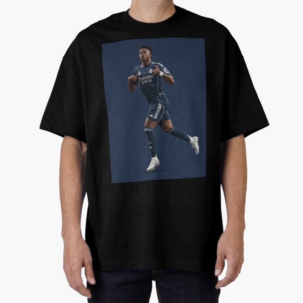 Vini Oversized T-Shirt Support Iconic Players in Global Football Passion for FIFA World Cup 2026, Celebrating Messi and Cristiano Ronaldo, Germany, Match Day Excitement, Supporter Culture, Golden Goals and Global Football Passion; Ideal for Fans