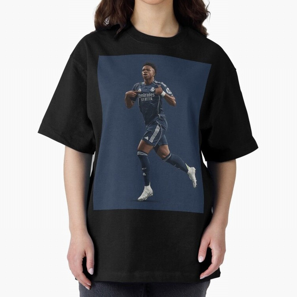 Vini Oversized T-Shirt Support Iconic Players in Global Football Passion for FIFA World Cup 2026, Celebrating Messi and Cristiano Ronaldo, Germany, Match Day Excitement, Supporter Culture, Golden Goals and Global Football Passion; Ideal for Fans