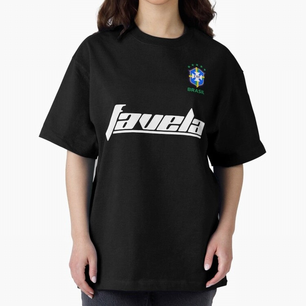 Brasil CBF WorldCup Favela Oversized T-Shirt Relive the Noise and Pride of FIFA World Cup 2026 Group Stage for Fans of Messi, Neymar and Mbappe and England, France and Netherlands, Bringing Worldwide Fan Energy, Dramatic Goals, Stadium Lights and