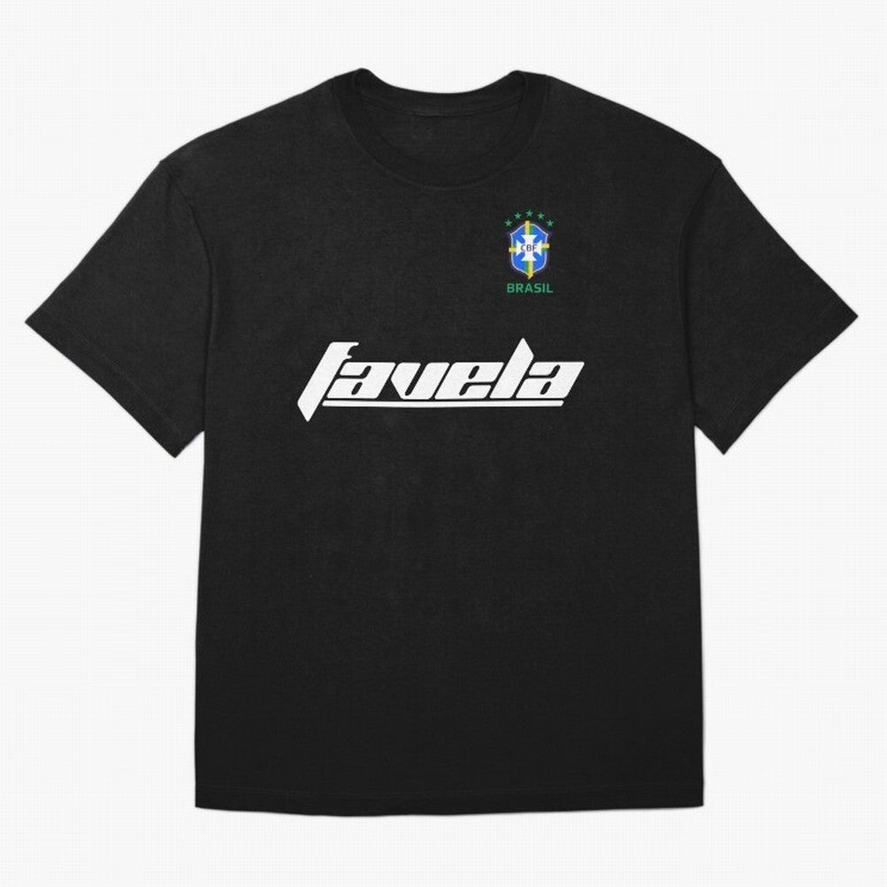 Brasil CBF WorldCup Favela Oversized T-Shirt Relive the Noise and Pride of FIFA World Cup 2026 Group Stage for Fans of Messi, Neymar and Mbappe and England, France and Netherlands, Bringing Worldwide Fan Energy, Dramatic Goals, Stadium Lights and