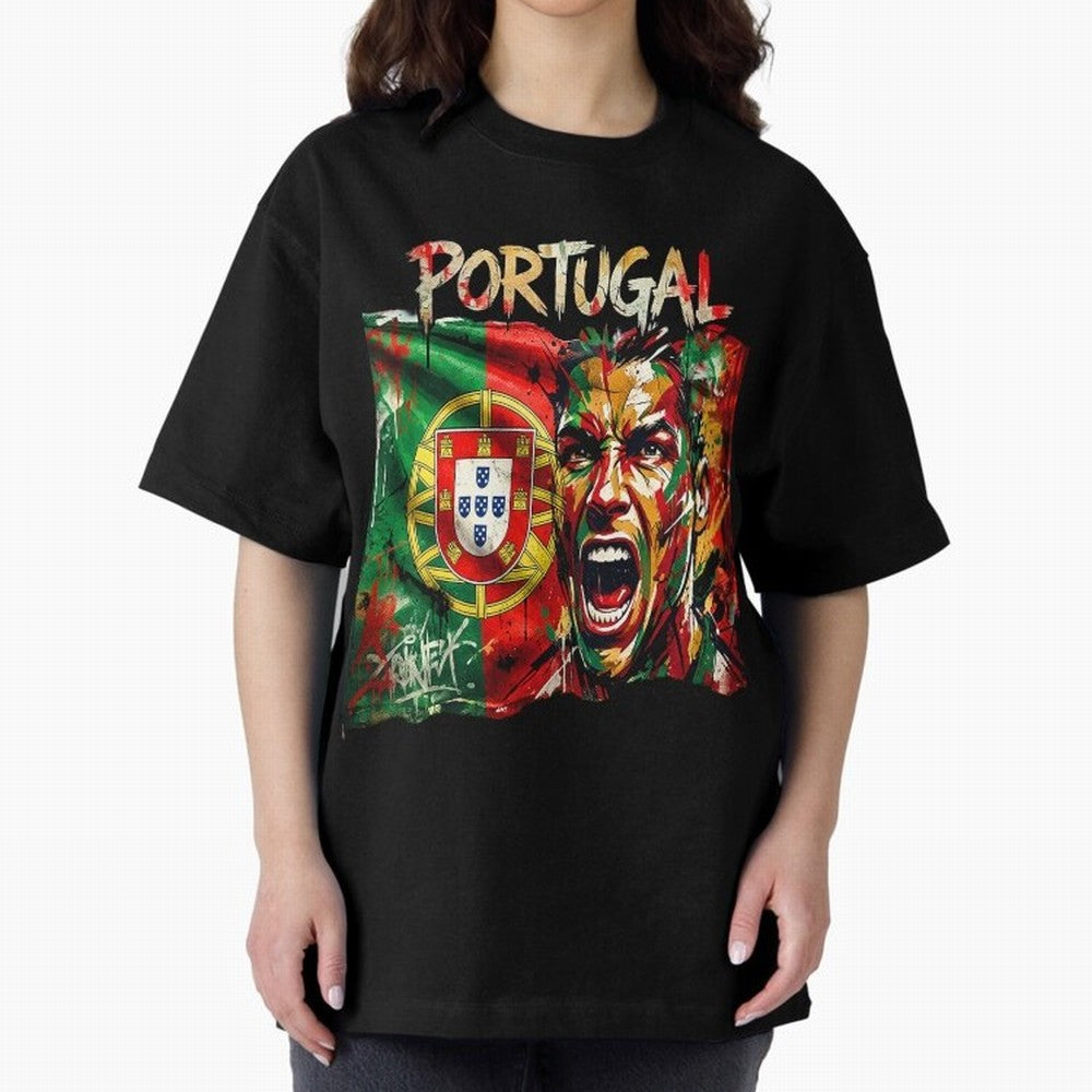 PORTUGAL FOOTBALL TEAM Oversized T-Shirt Join the Countdown to Match Day Hype around FIFA World Cup 2026, Neymar, Germany, Stadium Chants, National Pride, Trophy Dreams and Unforgettable Football Memories; Made for Collectors Who Enjoy Iconic