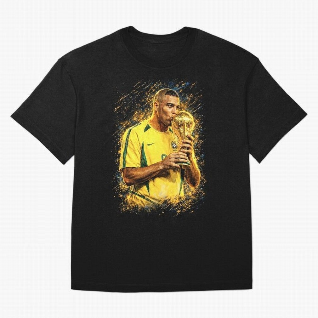 R9 Ronaldo Football Legend Oversized T-Shirt Remember FIFA World Cup 2026 Group Stage for Fans of Messi and Cristiano Ronaldo and England, Bringing Fan Favorite Moments, National Team Passion, Big Match Drama and Soccer History; Perfect for Fans,