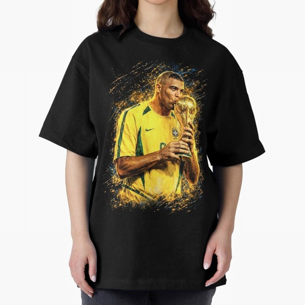 R9 Ronaldo Football Legend Oversized T-Shirt Remember FIFA World Cup 2026 Group Stage for Fans of Messi and Cristiano Ronaldo and England, Bringing Fan Favorite Moments, National Team Passion, Big Match Drama and Soccer History; Perfect for Fans,