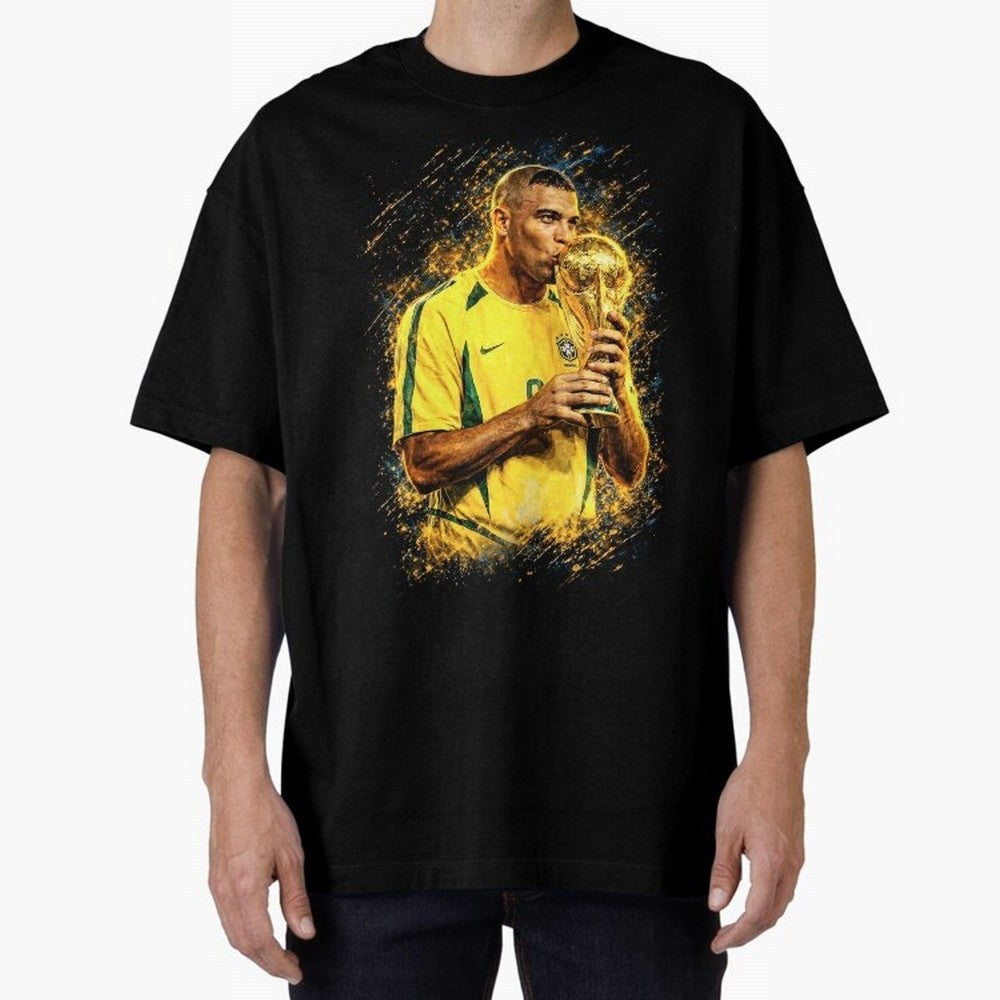 R9 Ronaldo Football Legend Oversized T-Shirt Remember FIFA World Cup 2026 Group Stage for Fans of Messi and Cristiano Ronaldo and England, Bringing Fan Favorite Moments, National Team Passion, Big Match Drama and Soccer History; Perfect for Fans,