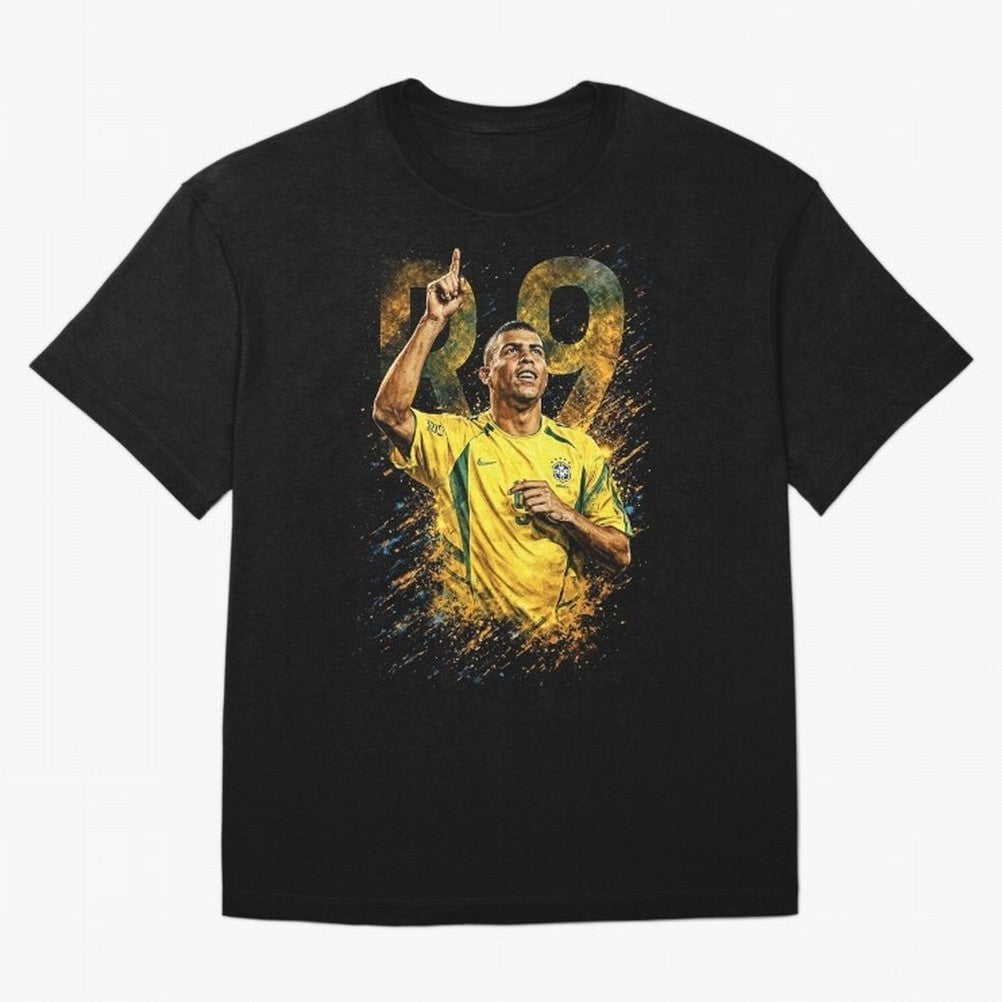 R9 Ronaldo Football Legend Oversized T-Shirt Follow FIFA World Cup 2026 USA Canada Mexico for Fans of Neymar, Haaland and Cristiano Ronaldo and Argentina, Bringing Championship Spirit, Famous Goals, Roaring Crowds and International Football Unity;