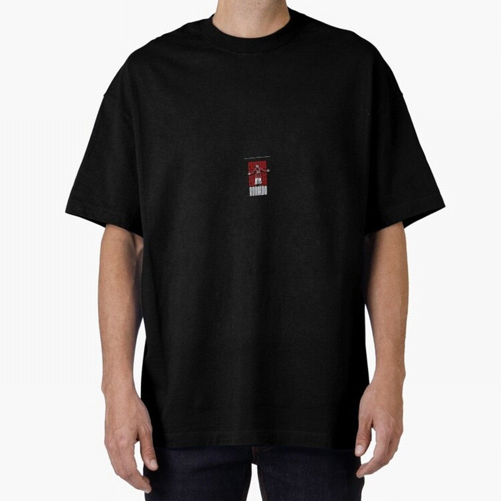 Ronaldo sticker Oversized T-Shirt Follow the Road to the FIFA World Cup 2026 Group Stage Journey through Mbappe Highlights, Argentina and Brazil Pride, Game Day Rituals, Football Legends, Country Pride and the Road to the Final; Built for