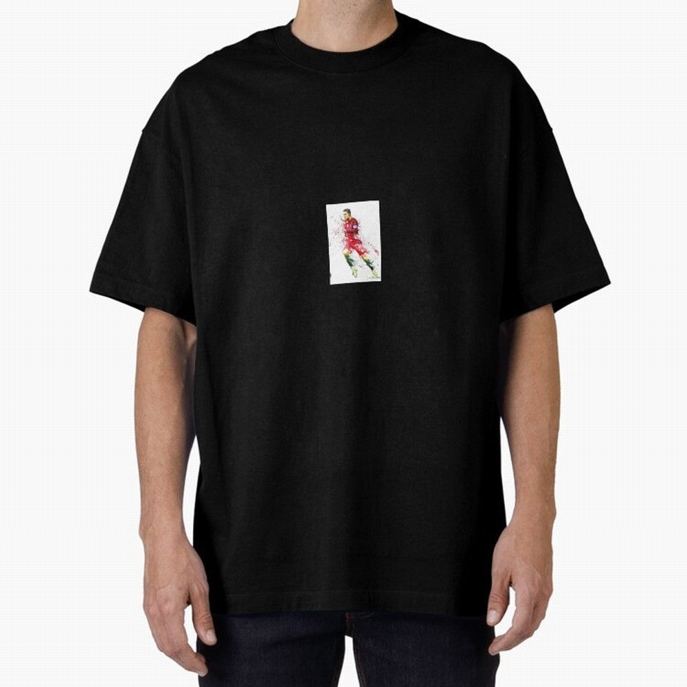Ronaldo sticker Oversized T-Shirt Bring FIFA World Cup 2026 USA Canada Mexico Spirit, Made for England, Haaland, Vintage Soccer Flavor, Modern Football Stars, National Flags and Final Night Emotion; Made for Collectors Who Enjoy Iconic Players,