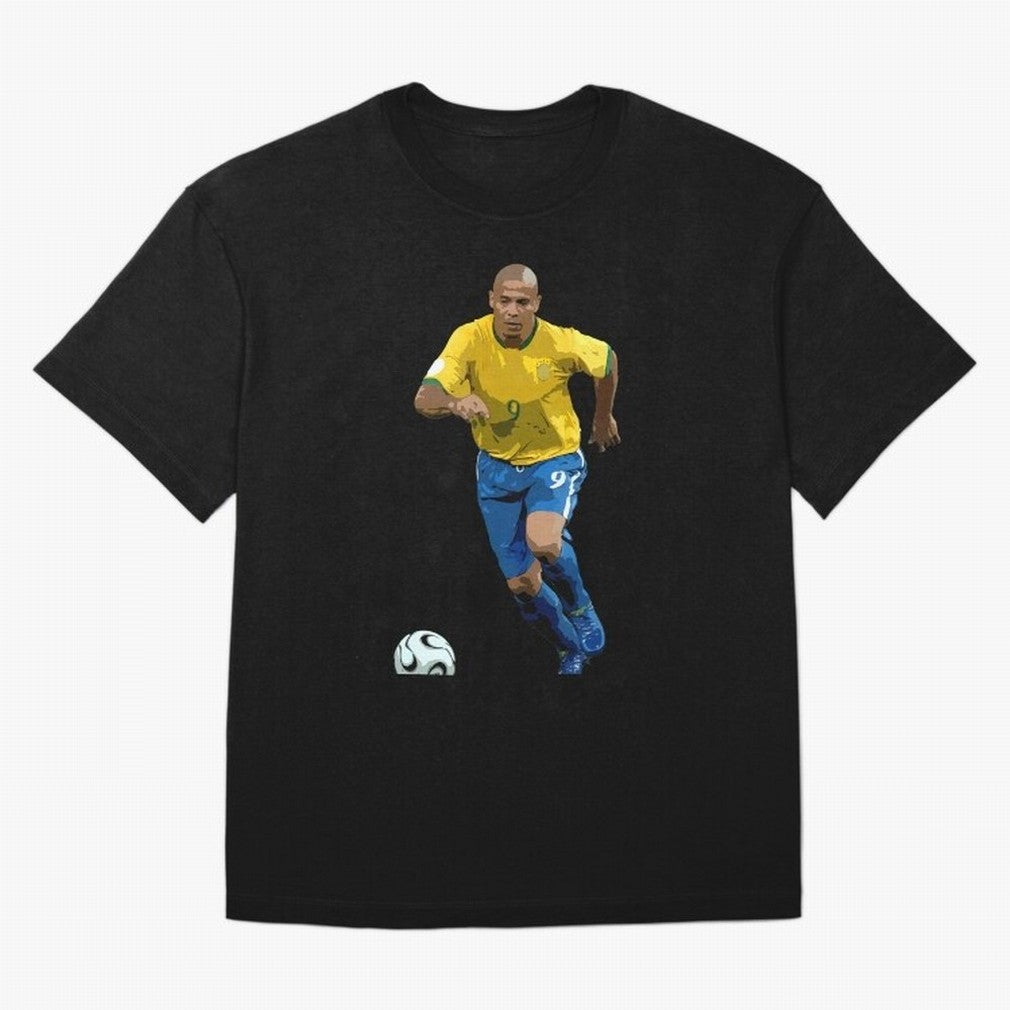 Ronaldo Nazario Oversized T-Shirt Celebrate Fan Culture around Global Football Passion for FIFA World Cup 2026, Centered on Messi, Argentina and Brazil, Global Supporter Spirit, Legendary Goals, National Colors and Tournament Celebration; Great for