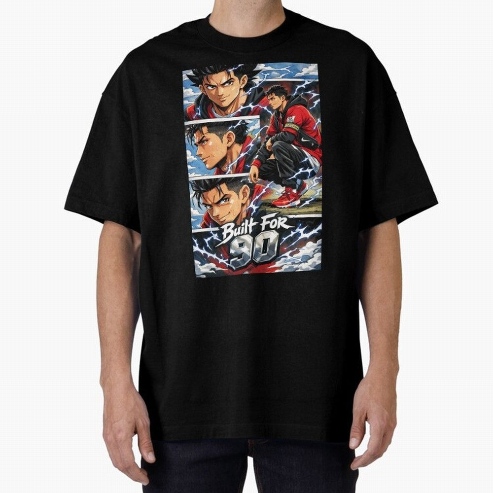 Built for 90 ¨C Anime Streetwear Football Art Oversized T-Shirt Celebrate the Next Chapter of FIFA World Cup 2026 USA Canada Mexico with Neymar, France and Portugal Energy, Champion Mindset, Group Stage Buzz, Knockout Tension and Passionate Fan