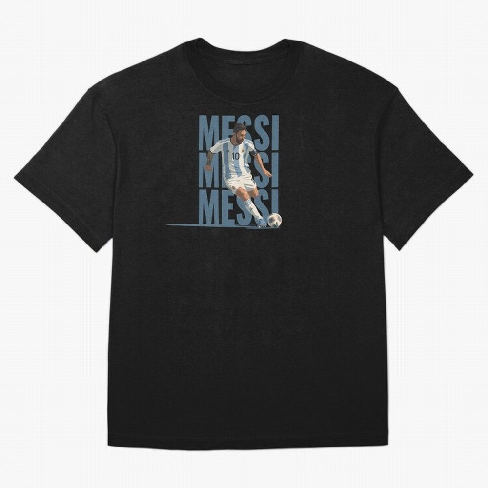 Messi in action Minimalist Graphic Oversized T-Shirt Enjoy Match Day Hype around FIFA World Cup 2026 USA Canada Mexico, Mbappe and Neymar, England, Stadium Chants, National Pride, Trophy Dreams and Unforgettable Football Memories; Great for Watch