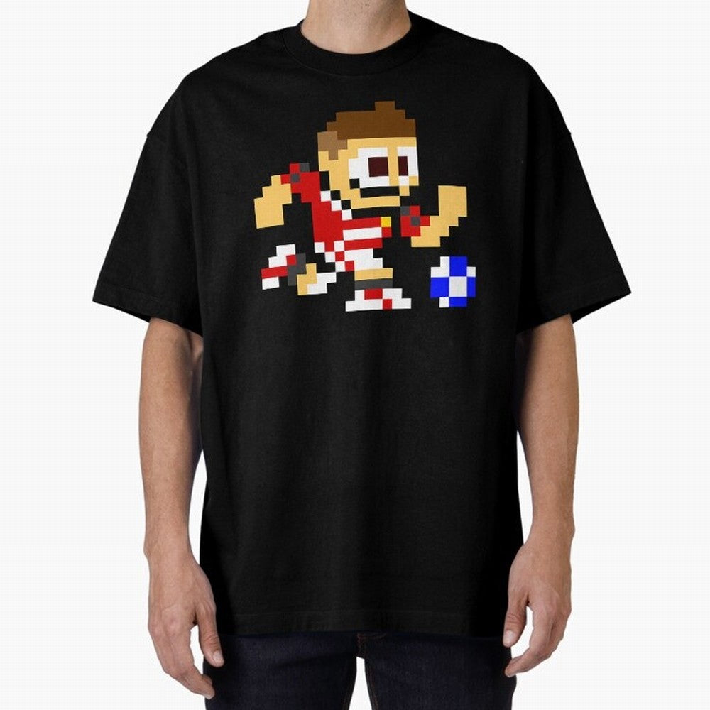 Ronaldo Manchester United (8-bit Football / Soccer Player) Oversized T-Shirt Bring Champion Energy into Match Day Hype around FIFA World Cup 2026, Messi, Spain, Vintage Soccer Flavor, Modern Football Stars, National Flags and Final Night Emotion;