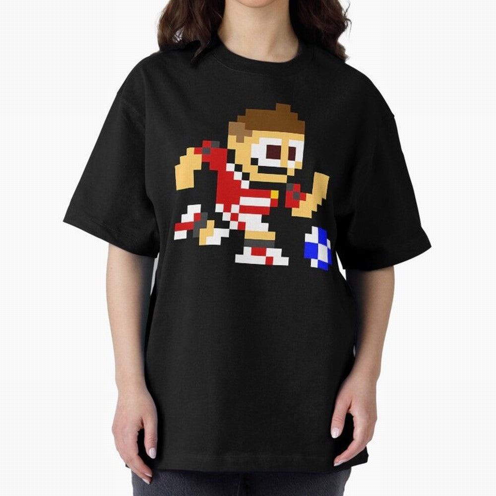 Ronaldo Manchester United (8-bit Football / Soccer Player) Oversized T-Shirt Bring Champion Energy into Match Day Hype around FIFA World Cup 2026, Messi, Spain, Vintage Soccer Flavor, Modern Football Stars, National Flags and Final Night Emotion;
