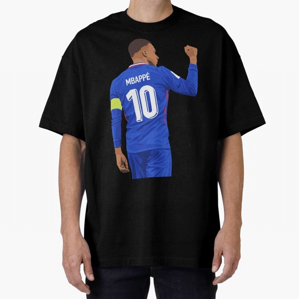 Kylian Mbappe France Oversized T-Shirt Join Global Football Passion for FIFA World Cup 2026 USA Canada Mexico, Centered on CR7 and Messi, Portugal, Sports Nostalgia, International Competition, Famous Players and Unforgettable Victories; Created for