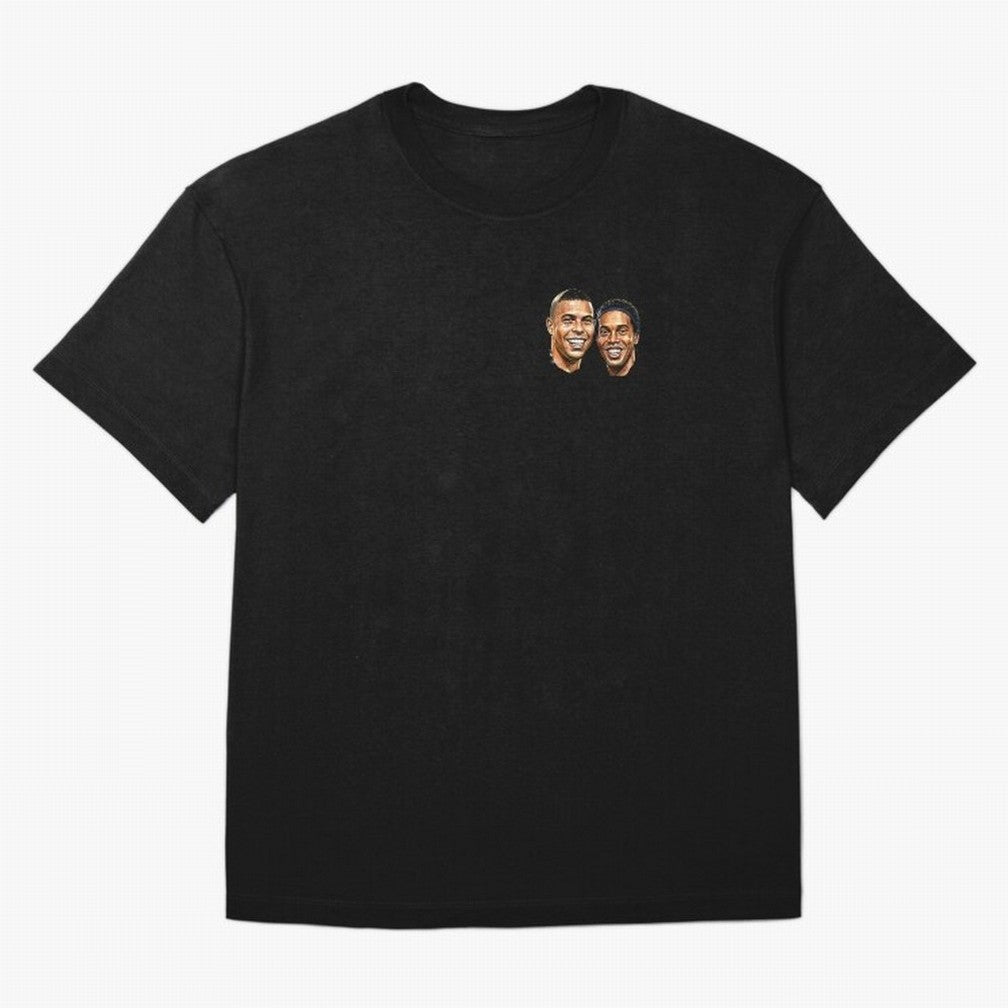 Ronaldo & Ronaldinho: The Legends of Brazil Joga Bonito Oversized T-Shirt Celebrate Supporters United by Global Football Passion for FIFA World Cup 2026, with Haaland and Mbappe, England and Germany, Sports Nostalgia, International Competition,