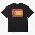 Vintage Distressed Spanish Flag Oversized T-Shirt Represent Football Lovers during FIFA World Cup 2026 Group Stage for Fans of Messi, CR7 and Mbappe and Portugal, Bringing Vintage Soccer Flavor, Modern Football Stars, National Flags and Final Night
