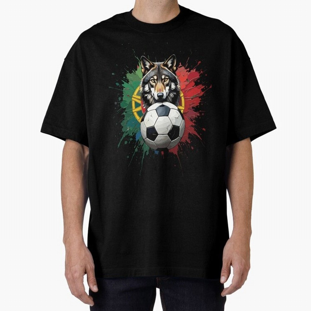 Portugal 2026 Soccer dog - World Cup Football Oversized T-Shirt Bring Legendary Rivalry Energy to the FIFA World Cup 2026 Group Stage Journey through Haaland Highlights, Argentina, France and Brazil Pride, Football History, Final Match Energy,