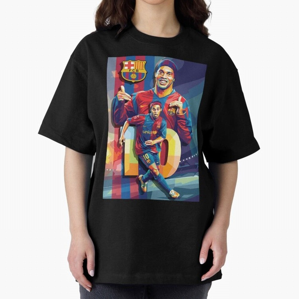 Ronaldinho Oversized T-Shirt Show Up for the Glory of FIFA World Cup 2026 Group Stage for Fans of Mbappe and Netherlands, Bringing Football History, Final Match Energy, Crowd Noise and Once in a Lifetime Moments; Perfect for Supporters Who Want