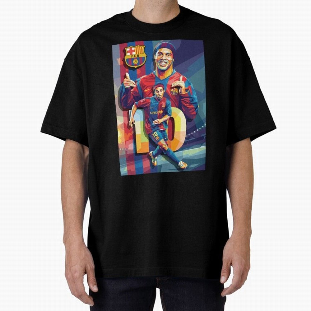 Ronaldinho Oversized T-Shirt Show Up for the Glory of FIFA World Cup 2026 Group Stage for Fans of Mbappe and Netherlands, Bringing Football History, Final Match Energy, Crowd Noise and Once in a Lifetime Moments; Perfect for Supporters Who Want