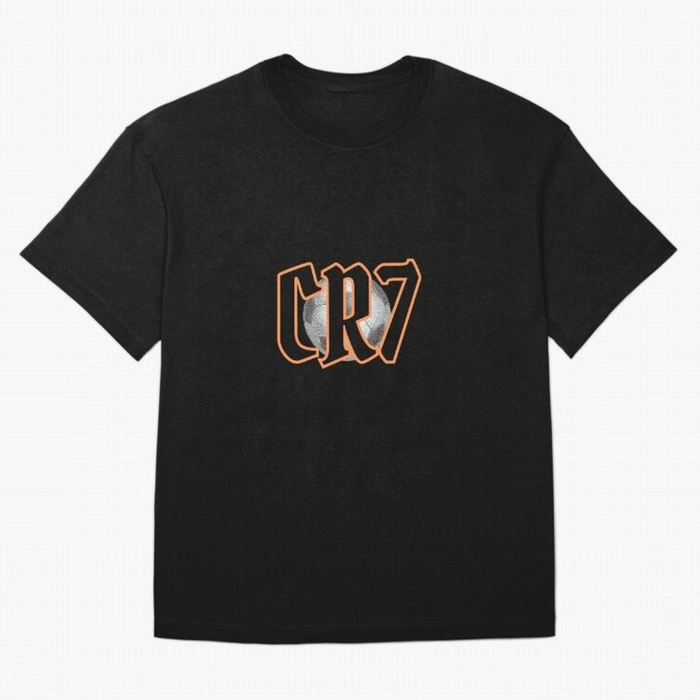 CR7 BLACK Oversized T-Shirt Cheer through Every Moment of Global Football Passion for FIFA World Cup 2026, Inspired by Mbappe, Spain, Football Festival Excitement, Trophy Ambitions, Country Rivalries and Star Player Buzz; Perfect for Fans,