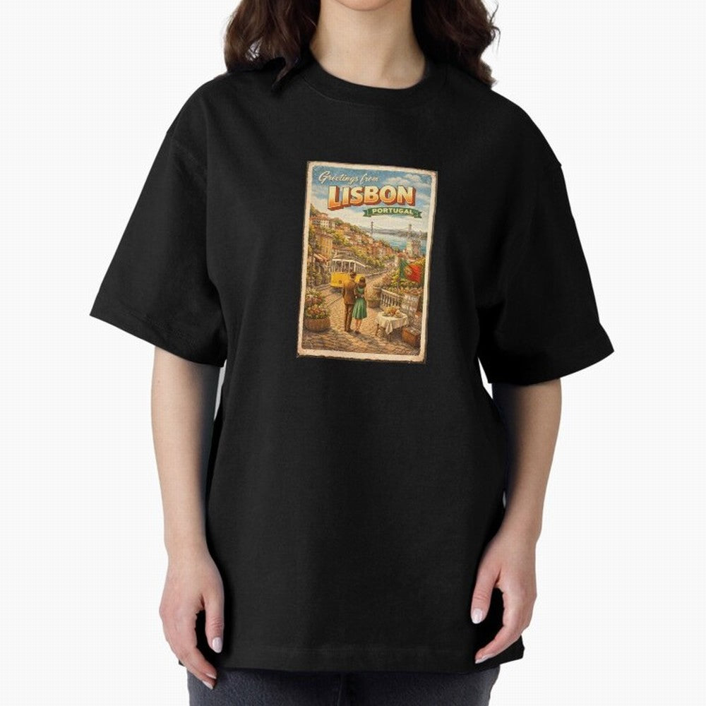 lisbon Oversized T-Shirt Show Your Tournament Heart for FIFA World Cup 2026 Group Stage Spirit, Capturing Brazil, Portugal and Argentina, CR7, Tournament Hype, Historic Matchups, Family Viewing Parties and Global Sports Pride; Created for Match Day