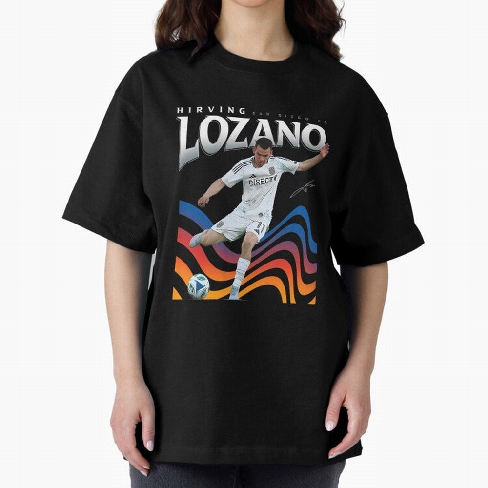 Hirving Lozano San Diego Fc Oversized T-Shirt Bring a Vintage Feel to Global Football Passion for FIFA World Cup 2026, Centered on Messi, CR7 and Mbappe, Netherlands, Soccer Culture, Superstar Moments, National Team Dreams and Competitive Fire;