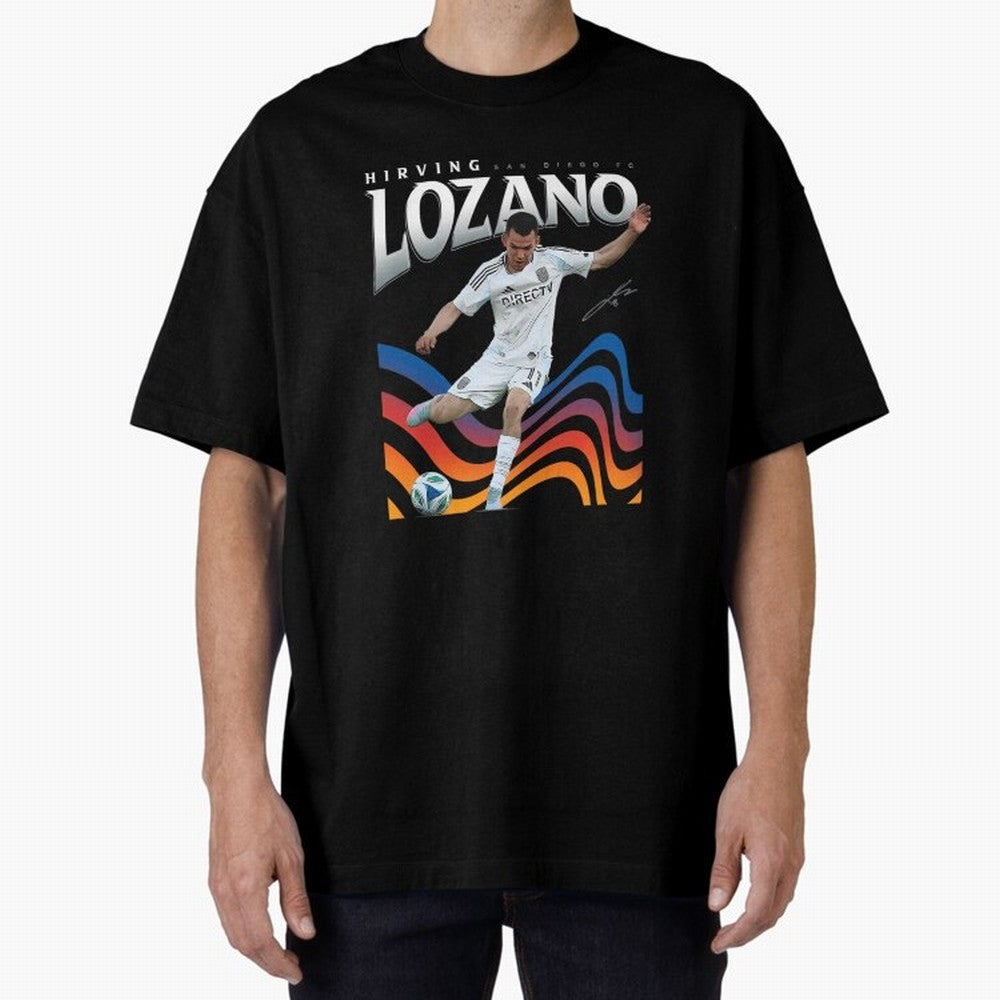 Hirving Lozano San Diego Fc Oversized T-Shirt Bring a Vintage Feel to Global Football Passion for FIFA World Cup 2026, Centered on Messi, CR7 and Mbappe, Netherlands, Soccer Culture, Superstar Moments, National Team Dreams and Competitive Fire;