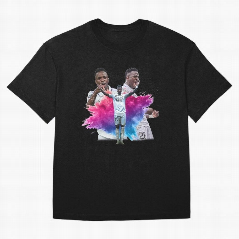 Fanart Vinicius Junior Merch Oversized T-Shirt Share FIFA World Cup 2026 Group Stage for Fans of CR7 and Messi and Germany, Bringing Soccer Culture, Superstar Moments, National Team Dreams and Competitive Fire; Great for Watch Parties, Sports Bars,