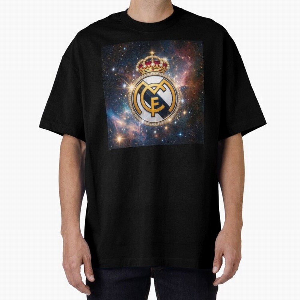 The Real Madrid Galaxy Oversized T-Shirt Fuel the Hype around the FIFA World Cup 2026 USA Canada Mexico Journey through Cristiano Ronaldo, Haaland and CR7 Highlights, Portugal, Spain and Germany Pride, Goal Celebration Energy, Supporter Heritage,