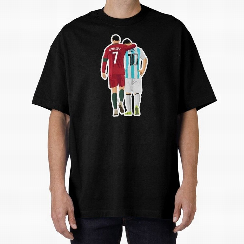 Ronaldo & Messi Oversized T-Shirt Celebrate Classic Football Spirit in the FIFA World Cup 2026 USA Canada Mexico Journey through Neymar, Haaland and Cristiano Ronaldo Highlights, England and Germany Pride, Tournament Hype, Historic Matchups, Family