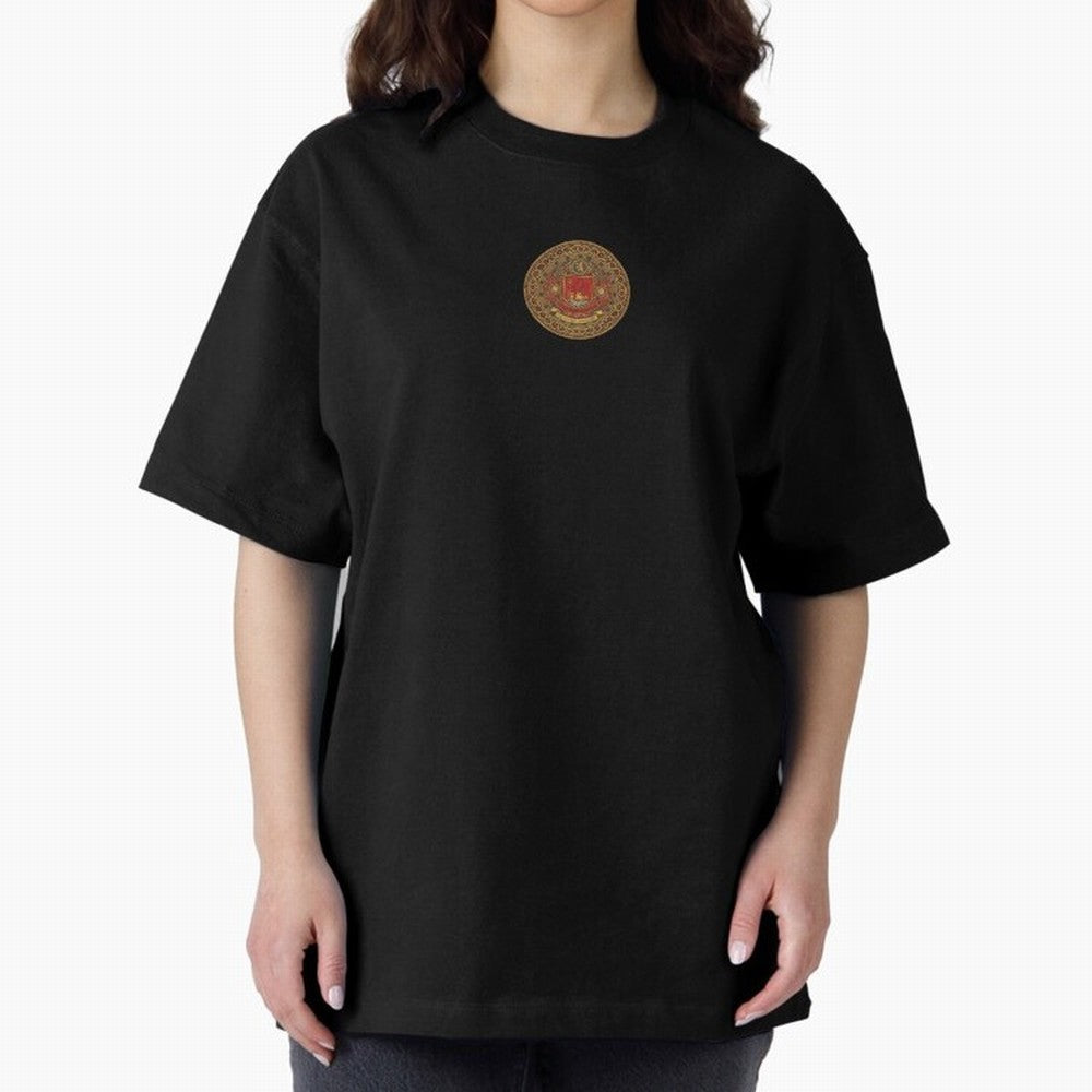 The Crimson Dominion Oversized T-Shirt Celebrate Fan Culture around FIFA World Cup 2026 Spirit, Centered on Argentina, Messi, Football Festival Excitement, Trophy Ambitions, Country Rivalries and Star Player Buzz; Ideal for Football Dads, Football