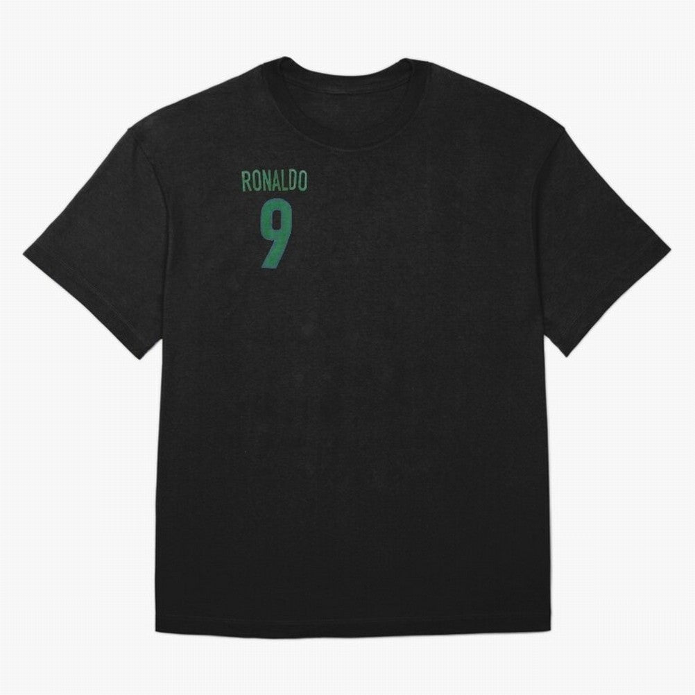 Ronaldo 9 Brazil Back of the shirt Oversized T-Shirt Represent the Passion of Global Football Passion for FIFA World Cup 2026 USA Canada Mexico, Centered on Haaland, Argentina, Global Supporter Spirit, Legendary Goals, National Colors and