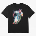 Messi in action Graphic Paint poster design Oversized T-Shirt Bring Champion Energy into FIFA World Cup 2026 Featuring CR7, Brazil Energy, Sports Nostalgia, International Competition, Famous Players and Unforgettable Victories; Ideal for Passionate
