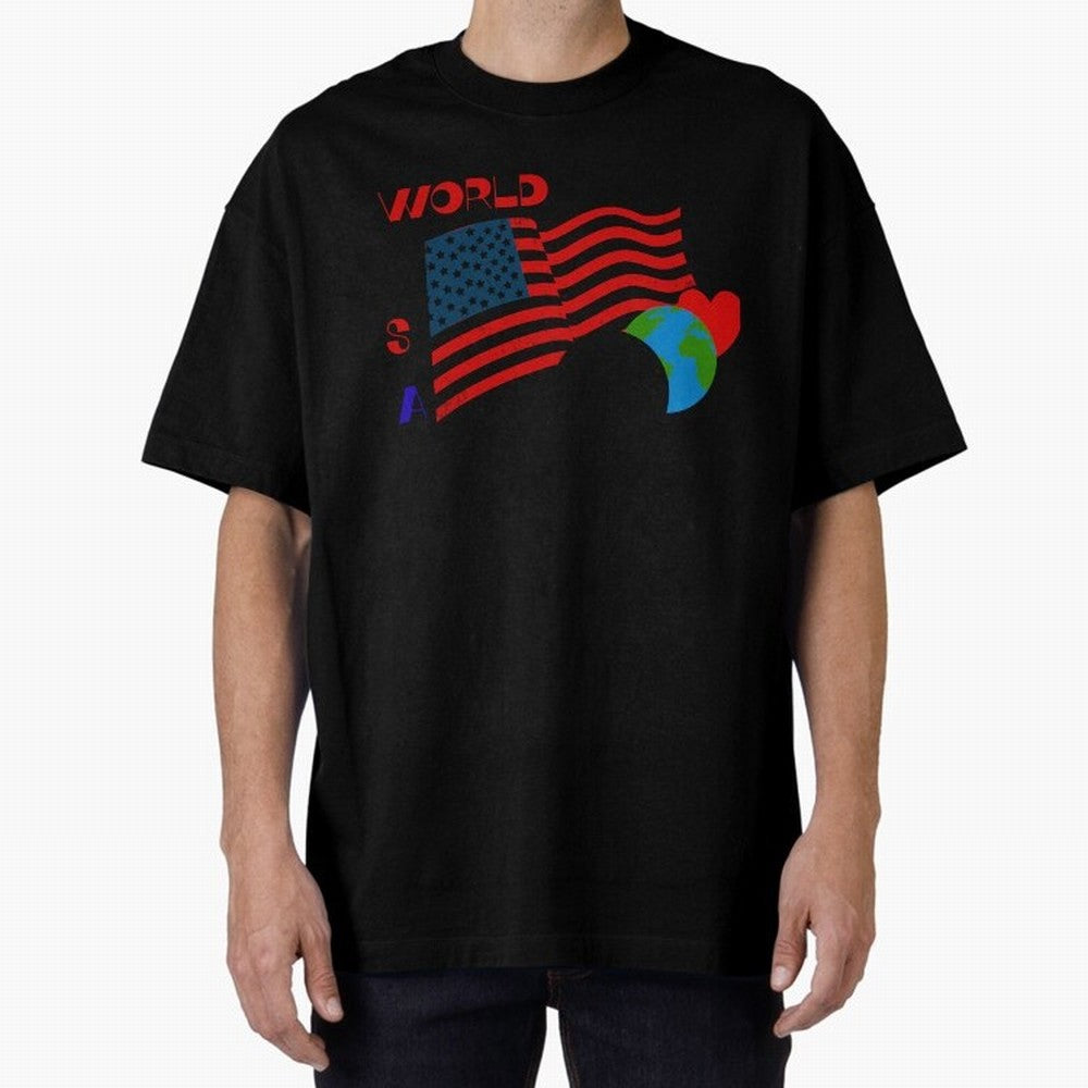 World cup 26 Oversized T-Shirt Celebrate Global Passion for FIFA World Cup 2026 for Fans of Messi, Neymar and Mbappe and Portugal, Bringing Goal Celebration Energy, Supporter Heritage, Football Icons and Worldwide Tournament Joy; Perfect for Fans,