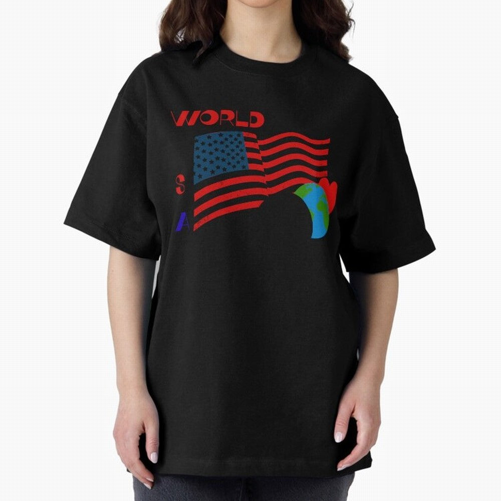 World cup 26 Oversized T-Shirt Celebrate Global Passion for FIFA World Cup 2026 for Fans of Messi, Neymar and Mbappe and Portugal, Bringing Goal Celebration Energy, Supporter Heritage, Football Icons and Worldwide Tournament Joy; Perfect for Fans,