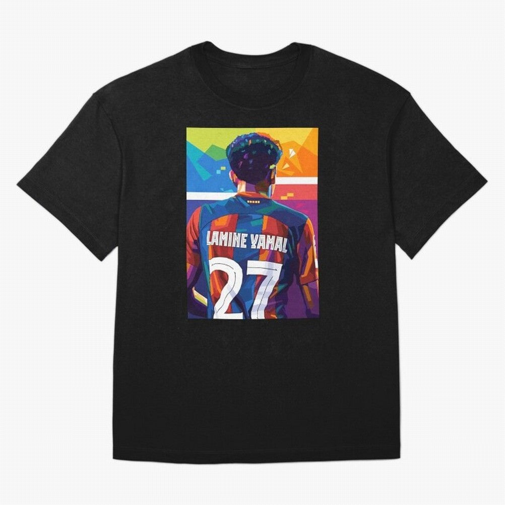 Lamine Yamal Wpap Pop Art Oversized T-Shirt Honor Football Greatness during Match Day Hype around FIFA World Cup 2026 Group Stage, Cristiano Ronaldo, Haaland and CR7, Argentina, France and Brazil, Sports Nostalgia, International Competition, Famous