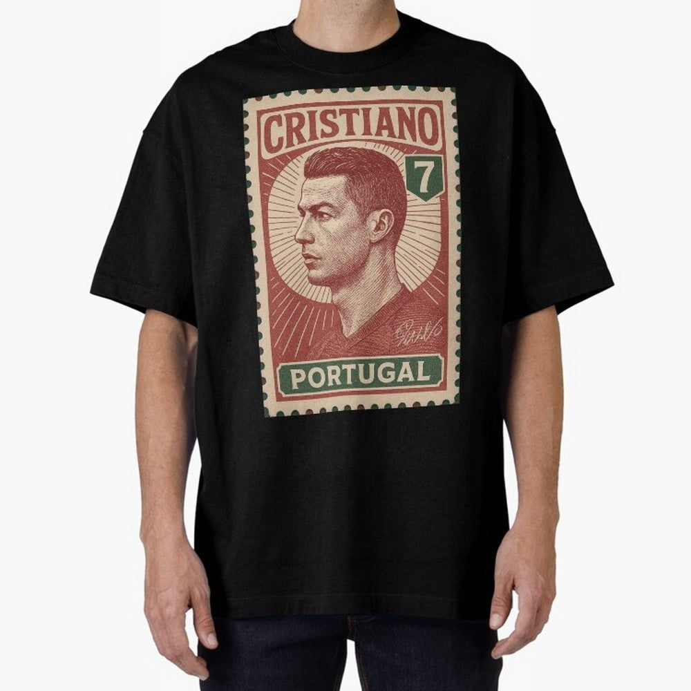 Vintage Portuguese Football Legend No.7 Poster, sticker ¨C Retro Soccer Icon Art for Fans of Manchester, Madrid & Juventus Oversized T-Shirt Capture FIFA World Cup 2026 Group Stage Connected to Neymar, Argentina, France and Brazil Energy, Worldwide