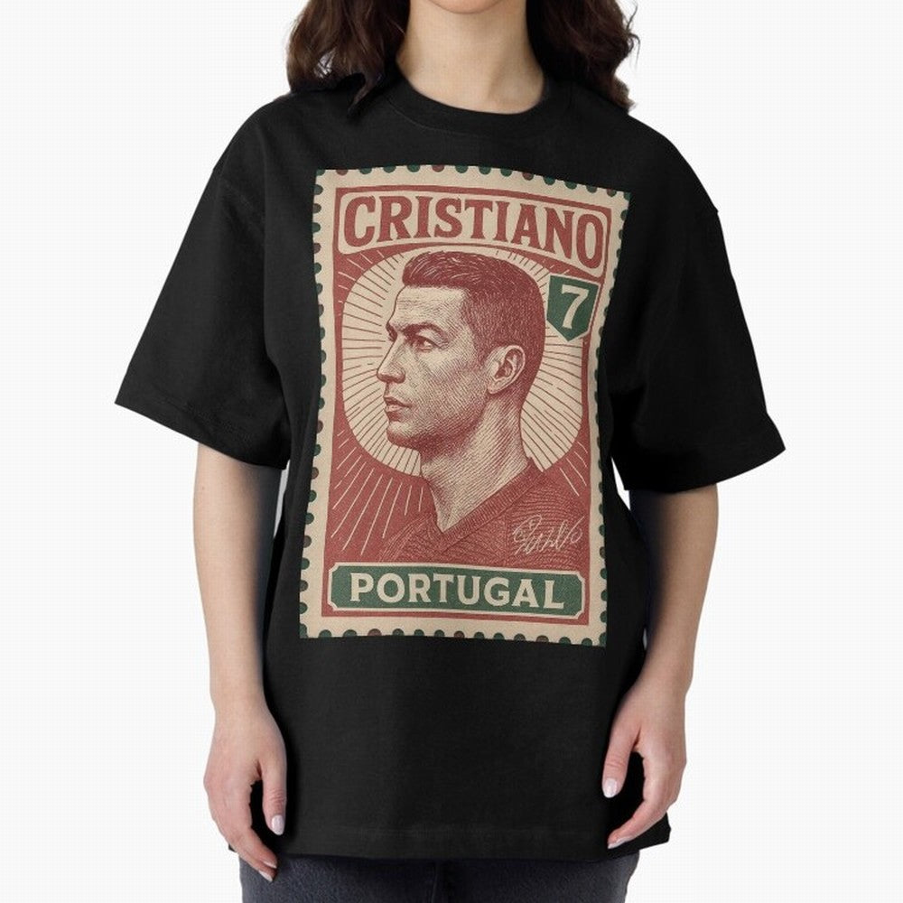 Vintage Portuguese Football Legend No.7 Poster, sticker ¨C Retro Soccer Icon Art for Fans of Manchester, Madrid & Juventus Oversized T-Shirt Capture FIFA World Cup 2026 Group Stage Connected to Neymar, Argentina, France and Brazil Energy, Worldwide