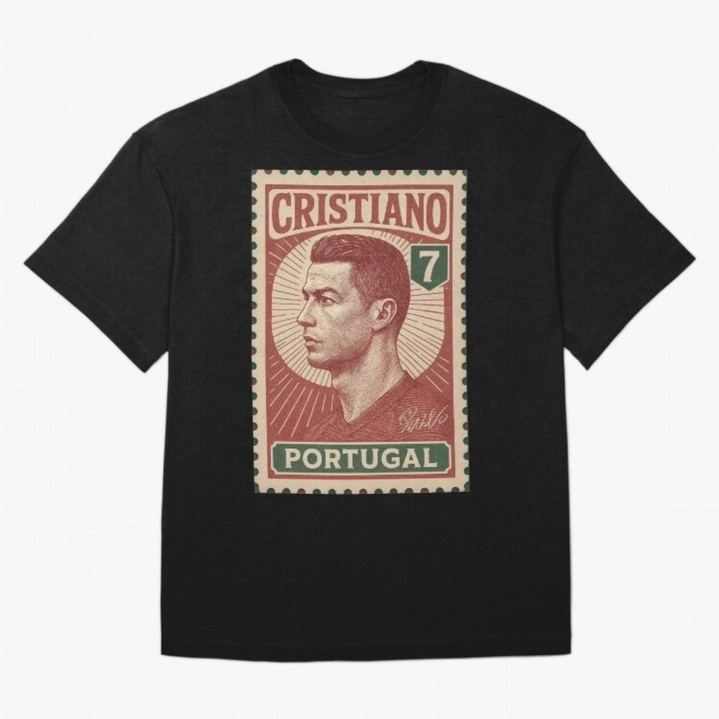 Vintage Portuguese Football Legend No.7 Poster, sticker ¨C Retro Soccer Icon Art for Fans of Manchester, Madrid & Juventus Oversized T-Shirt Capture FIFA World Cup 2026 Group Stage Connected to Neymar, Argentina, France and Brazil Energy, Worldwide