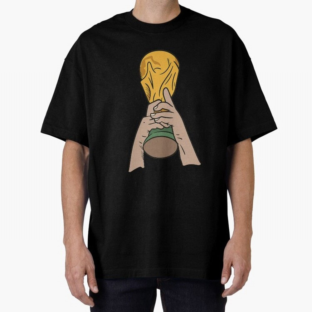 Trophy Oversized T-Shirt Show Passion for the Stars of FIFA World Cup 2026 USA Canada Mexico Filled with Mbappe and Neymar, England Energy, Classic Soccer Heritage, Championship Pressure, Fan Loyalty and International Pride; Made for Collectors Who