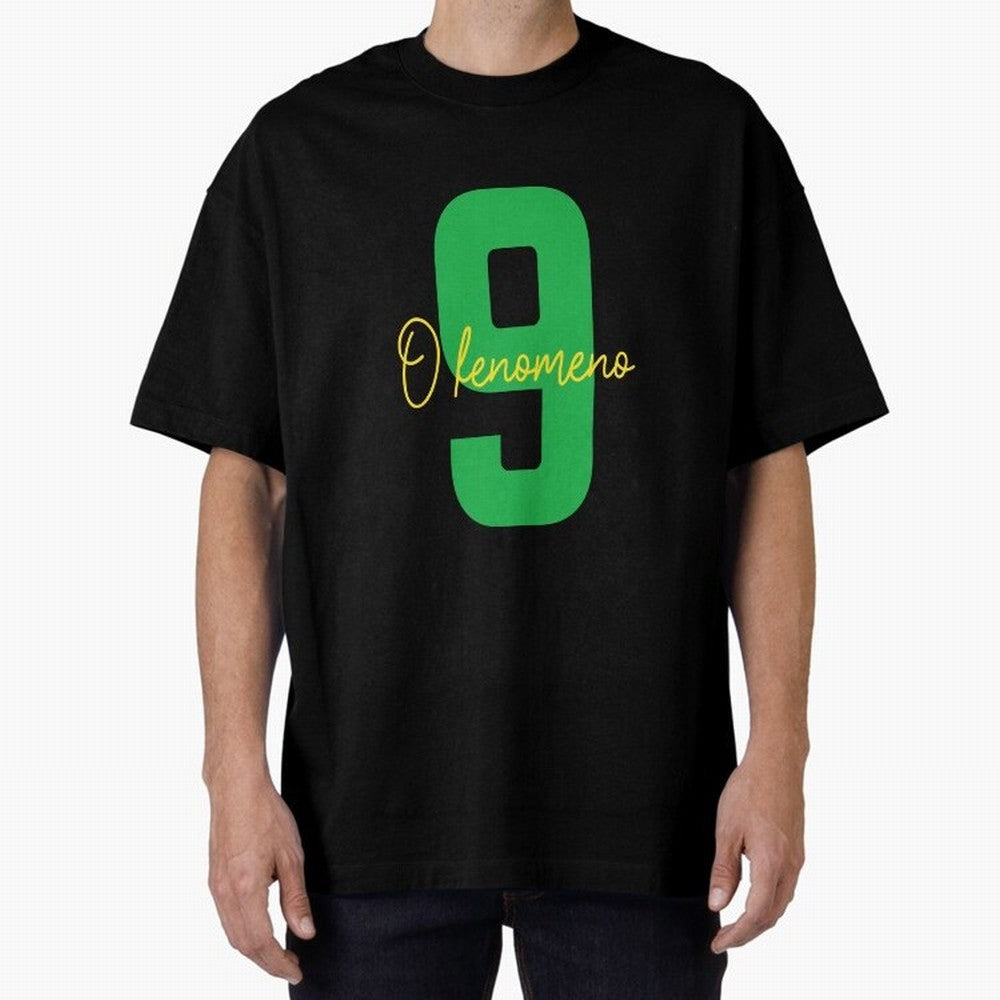 Ronaldo ¡°O Fen?meno¡± 9 Football tshirt Oversized T-Shirt Fuel Your Fan Pride for Global Football Passion for FIFA World Cup 2026, Featuring Messi and Cristiano Ronaldo, France, Football History, Final Match Energy, Crowd Noise and Once in a