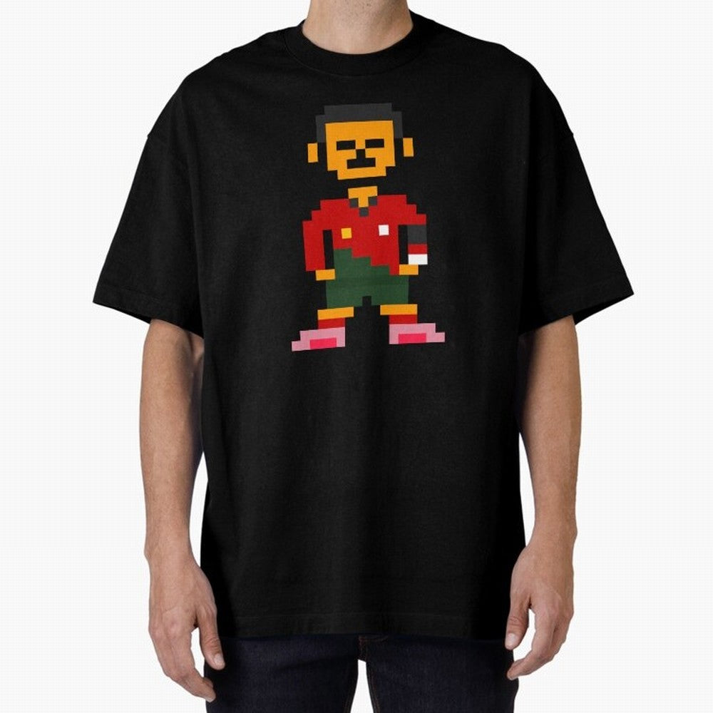 Pixel Pose Ronaldo Oversized T-Shirt Celebrate Golden Goal Energy in the FIFA World Cup 2026 Group Stage Journey through Cristiano Ronaldo, Haaland and CR7 Highlights, Brazil Pride, Worldwide Fan Energy, Dramatic Goals, Stadium Lights and